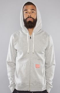 Obey The Trademark Zip Up Hoody in Heather Grey