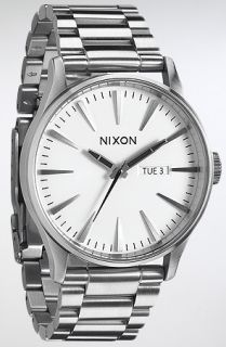 Nixon The Sentry Sterling Silver Watch in White