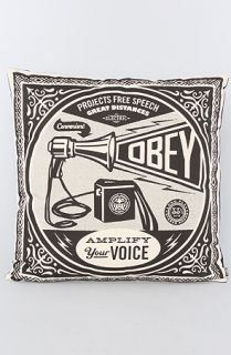 Obey The Free Speech Pillow in Cream Concrete