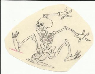 Fleischer UB Iwerks Lou Zukor Vintage Skeleton Original Drawings Mr
