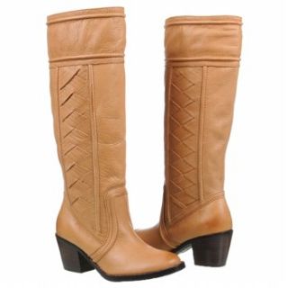 Womens Fossil Felicia Mid Heel Boot Camel Leather 