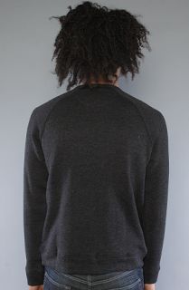 Obey The Bowen Henley Sweatshirt in Heather Black