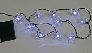 Winter Wedding Snowflake Fiber Optic LED String Lights