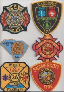 Fire Dept Patch Lot 4 6 Different Patches
