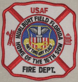USAF Hurlburt Field Florida Fire Dept Patch Home of the 16th SOW Air