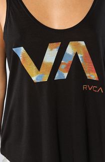 RVCA The Blurred Watercolor Tank in Black