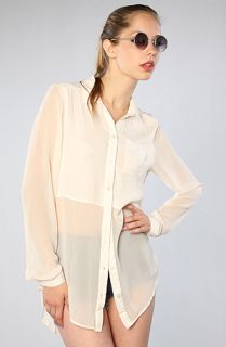 Free People The Best of Both Worlds Buttondown Top in Ivory