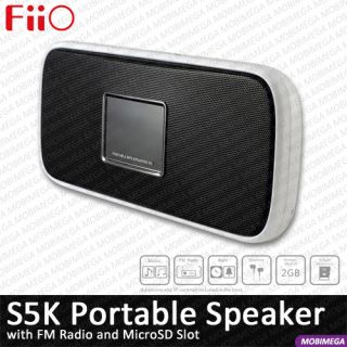 FiiO S5K Portable Power Stereo Speaker FM MicroSD White