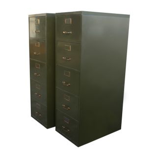 18x28 Vintage 5 Drawer File Metal Cabinet