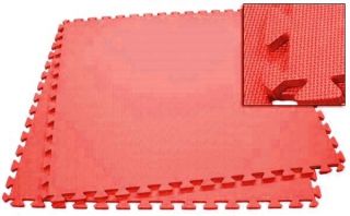 Red 40 inch Eva Foam Puzzle Garage Workout Play Mats