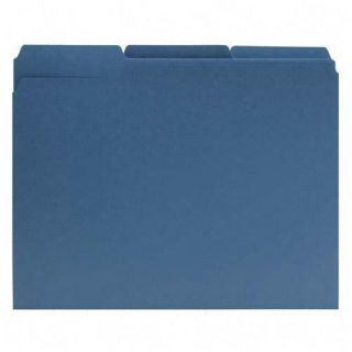 Sparco File Folders 1 3 AST Tab Cut Letter Size 100 BX Blue