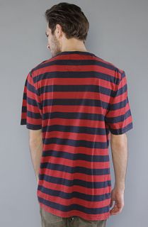 Vans The Cowles Tee in Dress Blue Rio Red