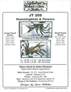   Flowers stained glass pattern only JT 209 TWO Patterns in one