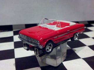 63 Ford Falcon Convertible Red T jet Ho Scale Slot Car Chassis Cool