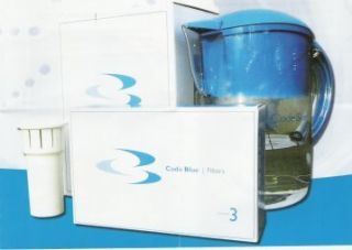 Code Blue Water Filtration Pitcher with Filter 6 Pack