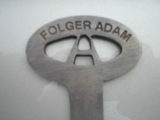 Folger Adams Wire Works Jail House Prison Key Solid Brass Free SHIP