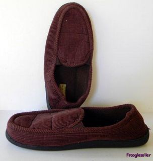 Falls Creek mens slippers shoes Large sizes 11   12 brown fabric