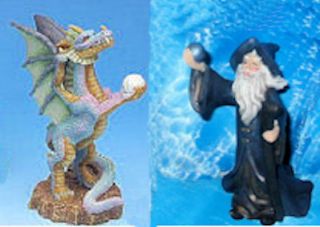 Dragon Wizard Aquarium Ornament Fish Pet Free Gifts