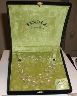 Finola Hughes Sterling Silver Hammered Circle Link Necklace in
