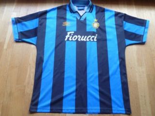  Vintage Inter Milan Football Shirt Fiorucci 1994 1995 Shirt XL