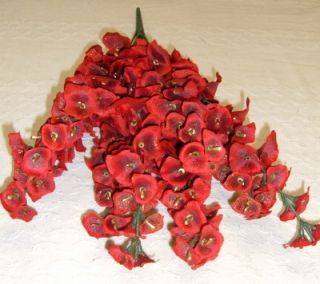 Deep Red Silk Bells of Ireland Flowers 7738