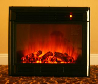 GTC New Black Electric Firebox Fireplace Insert Room Heater IFL 23R 23