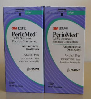 Omni Periomed Stannous Fluoride Oral Rinse 2 Two 10 oz Bottles Mint