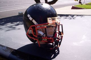 Riddell Black Full Size Football Helmet w/ Face Mask & Strap