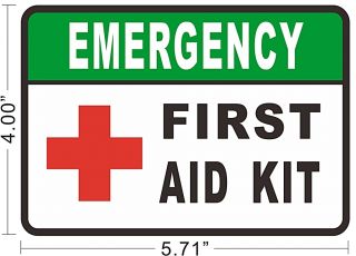 First Aid Kit Decals Vinyl Sticker Bus Taxi Sign Store Emergency