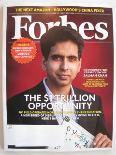 new forbes magazine november 2012 salman khan   1 trillion dollar