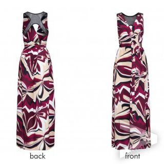 Sold Out Sarah Parrott Fashion Star H M Maroon Beige Maxi Dress Size 4