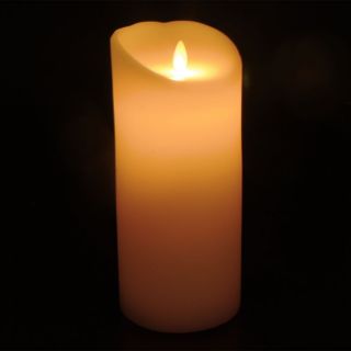  Realistic FLAMELESS 9 PILLER CANDLE Real Wax FLICKERING FLAME Timer