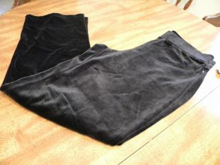   large petite black velour Valerie Stevens casual elastic waist pants