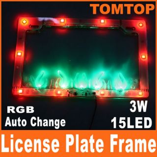 Choices Auto Glow LED License Plate Flash Frame for Motorcycle Car
