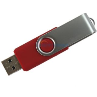 New 2GB 2 G USB 2.0 Flash Memory Drive Thumb Swivel Design Red