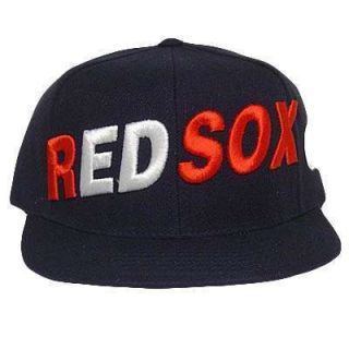 MLB Boston Red Sox Flat Bill Hat Cap Navy Size 8