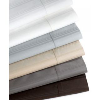 New Hotel Collection Full 600T Stripe Flat Sheet White