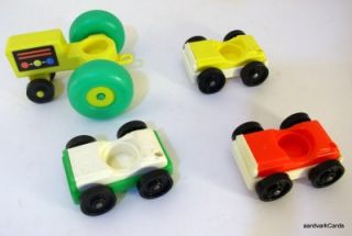 Fisher Price Little People Vintage Vehicle & Sign lot Main Street Over