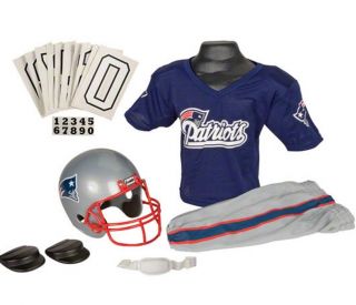 New England Patriots Kids Youth Football Helmet Uniform Set