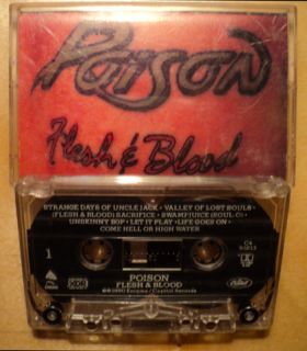 Cassette Tape Poison Flesh and Blood Rock Band Concert Group
