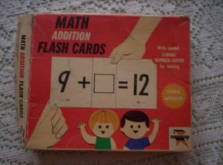 Vintage Math Addition Flash Cards