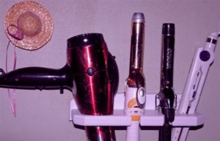 Blow Dryer Curling Flat Iron Brush Shelf Holder DCCF