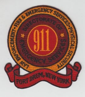 Army Patch Emergency Services Fort Drum NY
