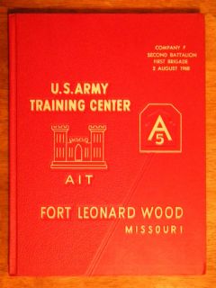 1968 Yearbook US Army Training Fort Leonard Wood MO Missouri Military