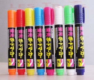 Colors Fluorescent Liquid Chalk Marker Pen Highlighter for led