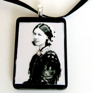 Nurse Florence Nightingale handmade tile Photo Pendant Necklace