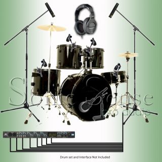 Audix FP7 7 Piece Drum Microphone Kit Cables FP 7 Mics