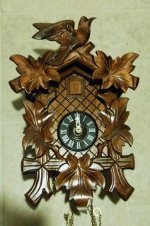 WOW Beautiful Antique West Germany Cuckoo Clock And Old Paper Work No