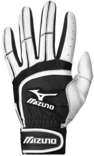 Mizuno Franchise Adult Batting Gloves Black/White Small Pair