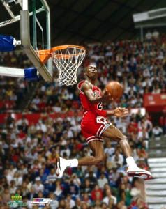 Michael Jordan Slam Dunk 87 Chicago Bulls Poster Print